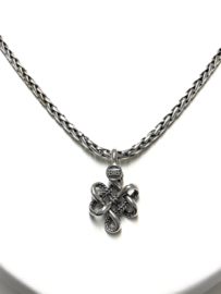 Buddha to Buddha Zilveren Collier George XS 50 cm - Hanger Endless Knot