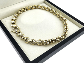 Grof Jasseron Schakel Slot Collier Verguld Zilver - 45 cm / 13 mm / 107 g