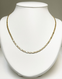 14 K Massief Gouden Valkoog Schakelketting - 51,5 cm / 19,36 g