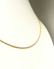 14 K Gouden Draai Collier - 43 cm