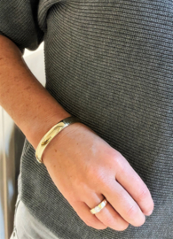 Brede 14 Karaat Gouden Bangle / Slaven Armband 10 x 60 - 24,5 g / 1 cm