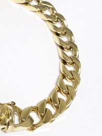 18 K Massief Gouden Gourmet Plaat Armband - 22,5 cm / 42,05 g