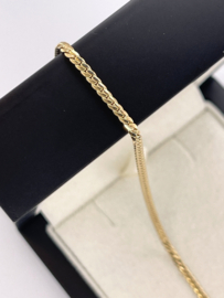 14 K Gouden Gourmet Schakel Armbandje - 20 cm / 2 mm / 3.1 g