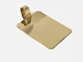 Grote 14 K Gouden Plaat Hanger - 5 cm / 14,25 g