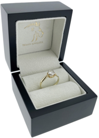 Antiek Gouden Solitair Ring 0.50 ct Diamant Antiek Slijpsel - H/VVS1