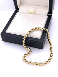 Monzario - 14 K Gouden Schakel Armband - 20 cm / 4 mm / 5.5 g