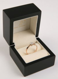 14 K Rosé Gouden Solitair Ring 0.45 crt Briljantgeslepen Diamant I / IF