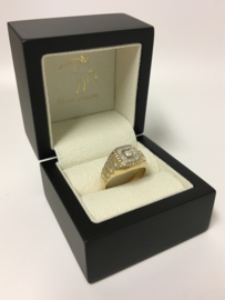 14 K Gouden Heren Rolex Ring 0.30 crt Briljantgeslepen Diamant SI TW