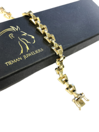 14 Karaat Gouden Schakel Armband - 19 cm / 15,9 g / 1 cm