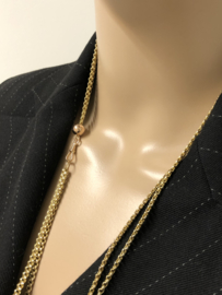 Twee-Rijig Antiek Gouden Collier / Sautoir  - 75 cm / 17,6 g