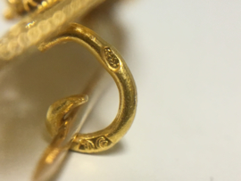 Handvervaardigd Antiek Gouden Filigrain Broche - 3,8 cm