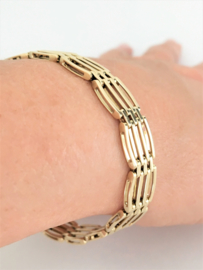 Vintage 14 K Gouden Fantasie Schakelarmband - 19,5 cm / 20 g