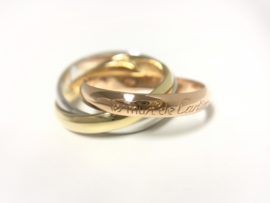Les Must De Cartier 18 K Tricolor Gouden Trinity Ring - A9194V
