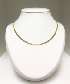 14 K Gouden Fantasie Schakel Ketting - 45 cm / 16,6 g