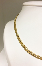 18 K Gouden Valkoog Schakel Ketting - 46 cm