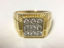18 K Gouden Rolex Ring - Heren / 0.36 crt Diamant G / SI