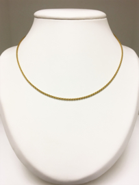 SHOSH  18 K Gouden Fantasie Schakel Collier - 44 cm / 7,8 g