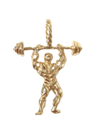 14 K Gouden Hanger  Bodybuilder - 4,2 cm