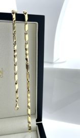 14 Karaat Gouden Fantasie Schakelketting Heren - 66 cm / 4 mm / 19.77 g