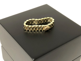 14 K Gouden Rolex Schakel Ring (Flexibel)