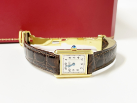 Must de Cartier Tank Quartz Dames Polshorloge Deployant Buckle