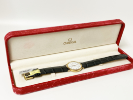 Omega de Ville 18 K Gouden Dresswatch Ivory Roman Dial - 1998