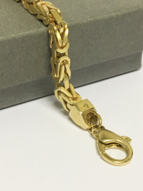 18 K Massief Gouden Heren Konings Armband - 25 cm / 44,61 g
