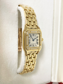 Cartier Panthere 4178 Lady Diamond 18 K Goud Quartz - Roman Dial