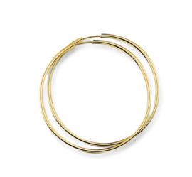 14 Karaat Gouden Oorringen 40 mm Ronde Buis 1,8 mm