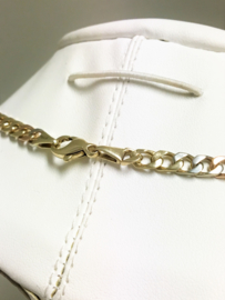 14 K Tricolor Gouden Gourmet Schakel Ketting  - 43 cm / 23,10 g