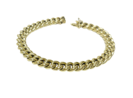 14 K Gouden Gourmet Schakel Armband - 19 cm / 20,45 g / 8 mm