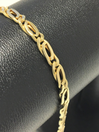 14 K Gouden Valkoog Schakel Armband - 21 cm / 11,55 g