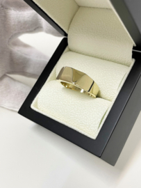 14 K Massief Gouden Heren Design Ring - 8,3 g