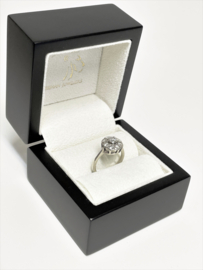 Antiek 14 K Witgouden Rozet Ring 0.75 crt Briljant Geslepen Diamant - H / VS2