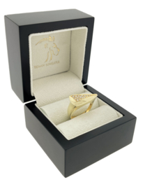 Charisma 14 Karaat Gouden Design Ring Asymmetrisch Model 0.19 ct Diamant
