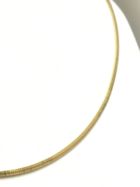 14 K Gouden Slangen Collier Vierkant - 60 cm / 9,95 g