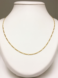 18 K Gouden Figaro Schakel Ketting - 52 cm / 5,3 g