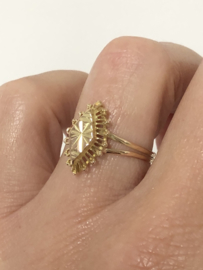 Antiek Gouden Gravé Markies Ring
