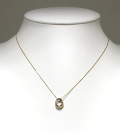 14 K Tricolor Gouden Ketting Hanger