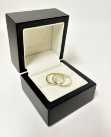 Desiree Set van  2 - 14 K Gouden Bijzet Ringen (glad)