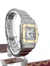 Santos de Cartier Galbee Lady 1567  Staal/Goud Curved Case Full Set Incl Garantie