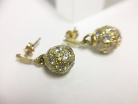 14 K Gouden Oorhangers Geslepen Zirkonia