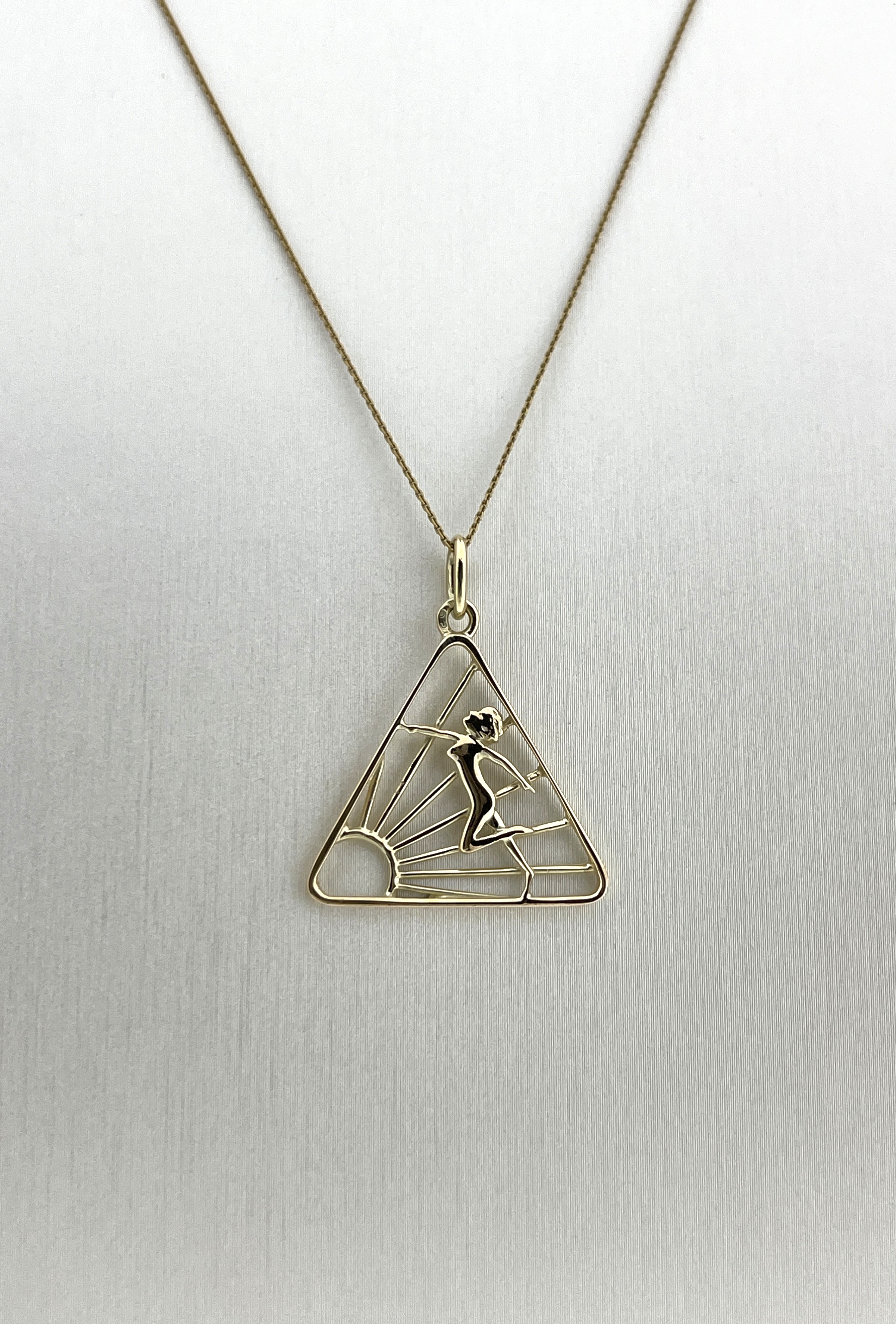14 Karaat Gouden Hanger Naturisten Symbool - Vrouw