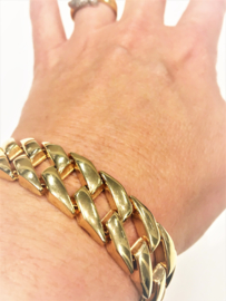 14 K Gouden Grove Schakel Armband