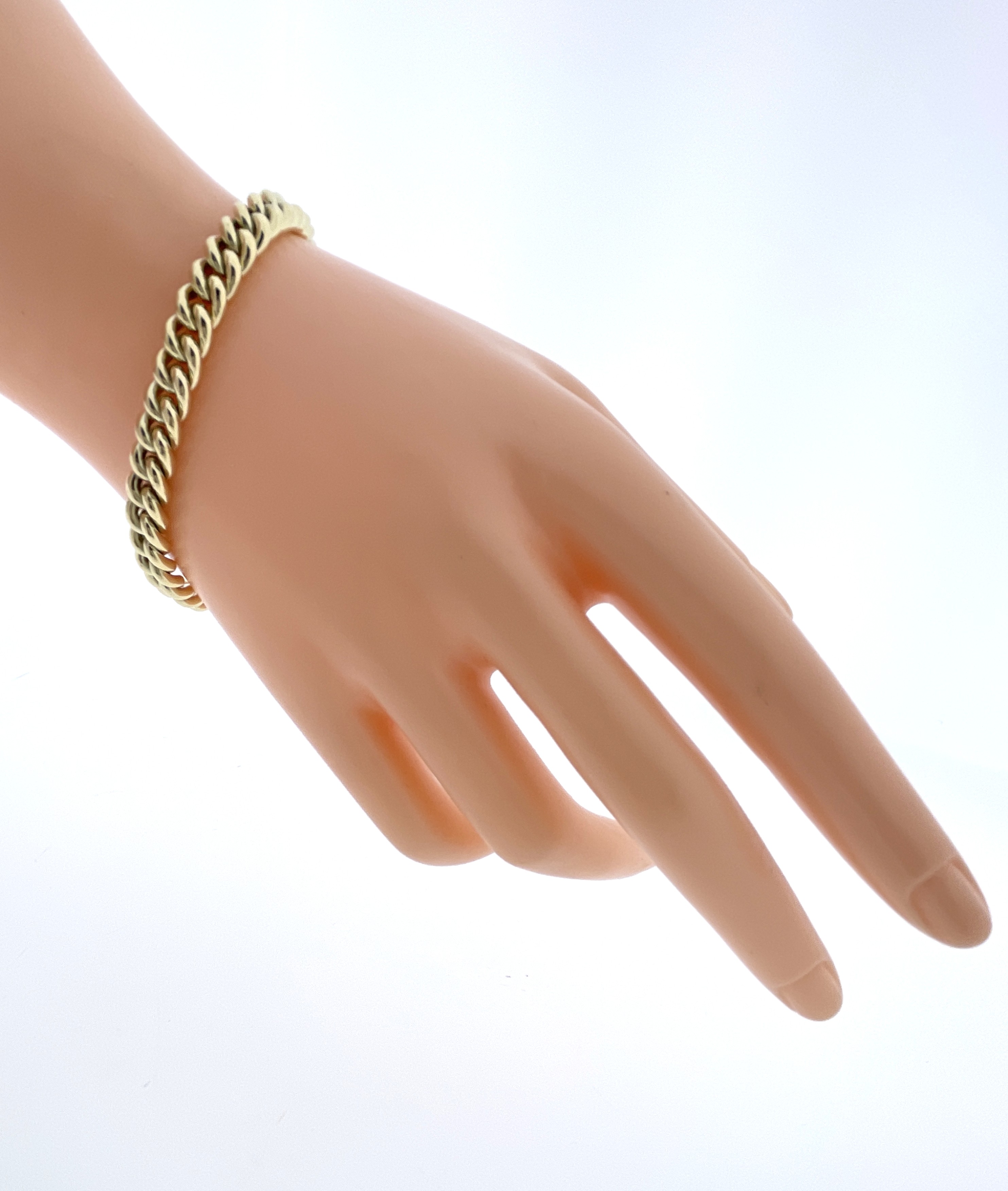 14 Karaat Massief Gouden Gourmet Schakel Armband - 18 cm / 7 mm / 40.4 g
