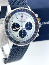 Breitling Navitimer B01 Chronograph 43 mm Steel Blue - Full Set / Reference AB0138