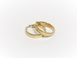 14 K Gouden Creolen Versace Meander Print / Motief - 2,5 cm