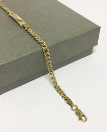 14 K Gouden Plaat Armband - 18,5 cm / 3,89 g