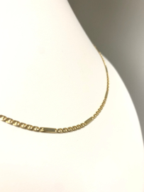 14 K Gouden Fantasie Schakel Ketting - 46 cm / 5,1 g