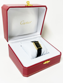 Must de Cartier Tank Large Onyx Dial Pin Buckle - 2 Jaar Cartier Garantie